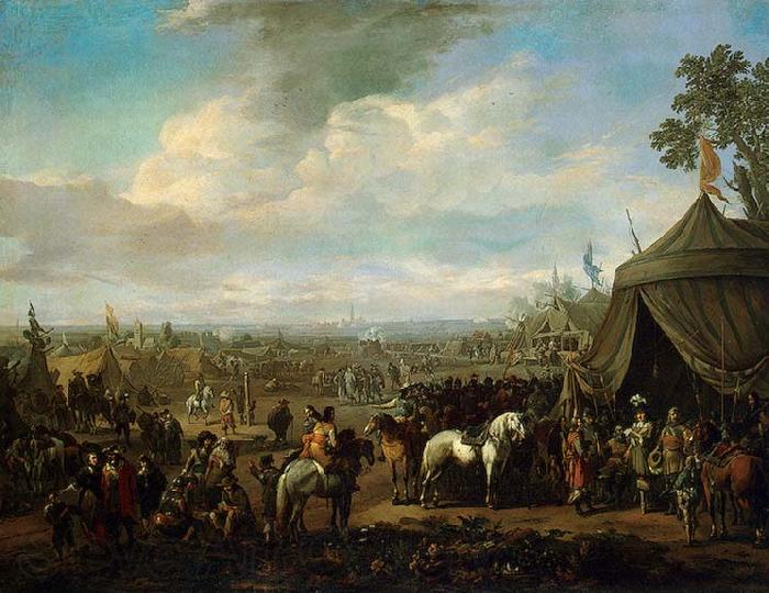 Johannes Lingelbach Flemish Town Sieged by the Spanish Soldiers